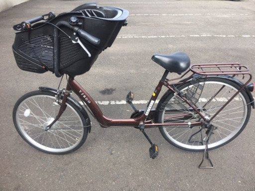 自転車　子供乗せ籠付き　ママチャリ