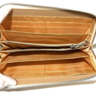 【未使用】【プレゼント】ヘンローン社製 ラウンドファスナー 長財布 長財布（小銭入れあり） クロコダイル ホワイト