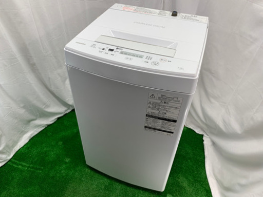 美品　TOSHIBA/東芝　全自動洗濯機　4.5kg  2018年製　使用期間3ヶ月　AW-45M5