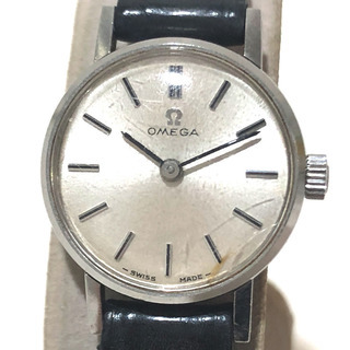 Omega オメガ アンティーク レディース腕時計 腕時計 Ss 革ベルト シルバー ブラック レディース Alba Com Gt