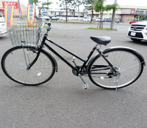 自転車 27インチ 黒 6段切替 シティサイクル ペイペイ対応 札幌市西区西野