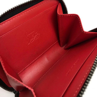 Christian Louboutin クリスチャンルブタン 小銭入れ　財布　ラウンドファスナー マルチスタッズ メンズ　レディース コインケース レザー ブラック ユニセックス