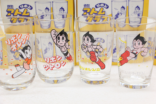 サッポロビール 姉妹品 リボンシトロン リボンオレンジ 鉄腕アトム アトムグラス グラス2個入 ×10箱 マンガグラス ×１箱(R1949wY)