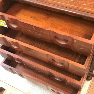 イタリア製 アンティーク 象嵌 猫脚チェスト ブラウン☆買取帝国 志木店