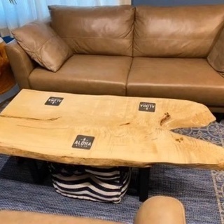 西海岸風  一枚板 テーブル137.5【脚:長さ•素材(木製に)変更可能‼︎】