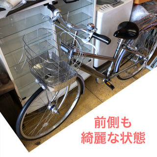 ママチャリ ブリジストン 自転車 27インチ 3変速 シルバー