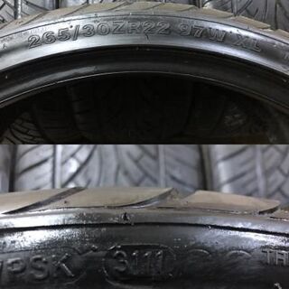 LIONHART LH-EIGHT ライオンハート 265/30ZR22 22インチ 夏タイヤ 4本 バリ溝 ハリアー レクサスRX等　(TH238) クレジットカード QR決済可能