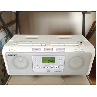 SONY CDダブルラジカセ CFD-W78ホワイト【CDとラジ...