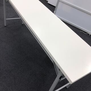 折りたたみテーブル（長机ホワイト） 長さ180cm　奥行き70c...