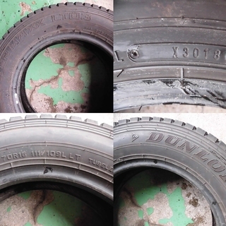発送OKバリ山★205/70R16 111/109L LT★ダンロップ ２本　T-4