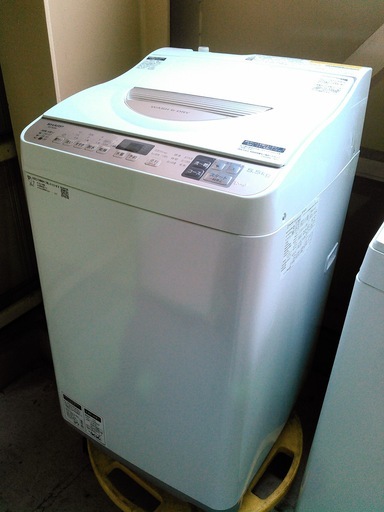 安心の一年保証！　たて型洗濯乾燥機　5.5㎏/3.5kg　SHARP/シャープ　2019年製　ES-T5CBK-N　　No.1320052303　ガーランド草加