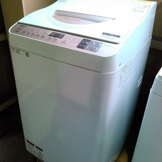 安心の6ヶ月保証付き！！ SHARP 5.5kg縦型洗濯乾燥機 ES-T5CBK-N 2019年製