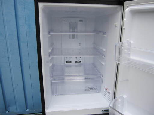 2ドア冷蔵庫　2017年製　三菱製　冷蔵100Ｌ　/　冷凍46Ｌ　　MR-P15A-B形　ブラック