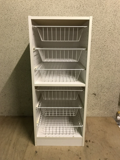 2段 収納棚 ラック かご6個 ホワイト カラーボックス 難あり 幅42 5cm 奥行40cm 高さ103cm とも 鴻池新田の収納 家具 その他 の中古あげます 譲ります ジモティーで不用品の処分