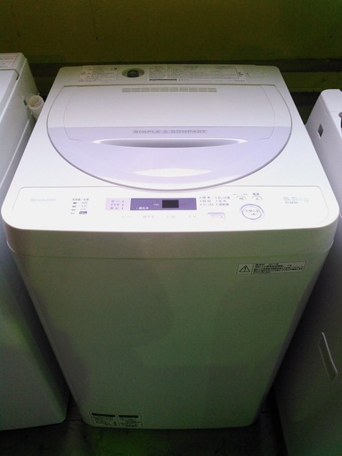 ◆安心の一年保証！　洗濯機　5.5㎏　SHARP/シャープ　2017年製　ES-GE5A-V　ブルーグレー　No.1320052804　ガーランド草加