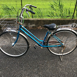（商談中）自転車27インチ青色のカマハン