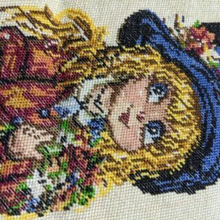 6/21までに! ヨーロッパ式刺繍絵タペストリー: Little Florist 6/21までに! ヨーロッパ式刺繍絵タペストリー: Little Florist