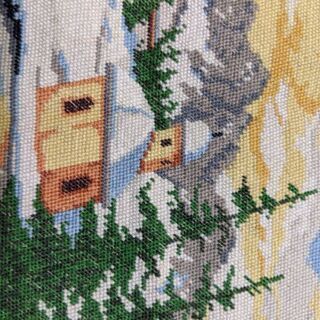 6/21までに! ヨーロッパ式刺繍絵タペストリー: Winter in the