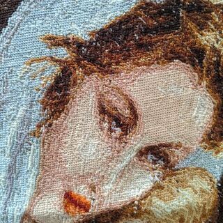 ヨーロッパ式刺繍絵タペストリー: Madonna with the Child ヨーロッパ