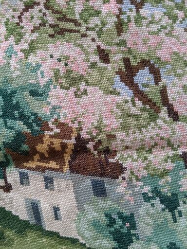 ヨーロッパ式刺繍絵タペストリー: Spring