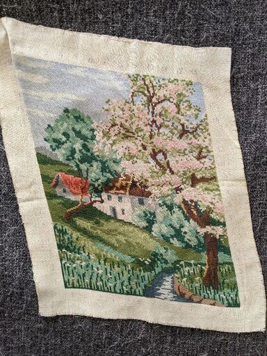 ヨーロッパ式刺繍絵タペストリー:  An Apple Tree