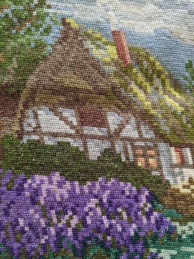 ヨーロッパ式刺繍絵タペストリー: Iris Garden | alfasaac.com