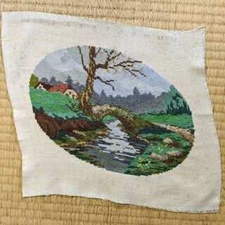 ヨーロッパ式刺繍絵タペストリー: The Bridge