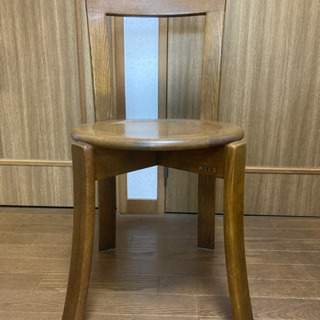 浜本工芸　日本製　椅子　チェア　ダークオーク色