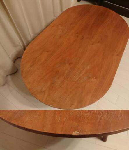 【売り切れました】アンティーク  リビングテーブル ローテーブル 北欧 楕円形 オシャレ