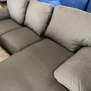 ドデカイ！カウチソファー！布製ブラウン色！現品限りの貴重品！早い者勝ちですよ！