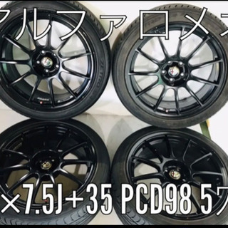 G-23☆215/45ZR17 アルファロメオ用ホイールセット☆