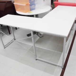 L字型 会議用テーブル 幅150(105)×奥行45×高70cm パソコン