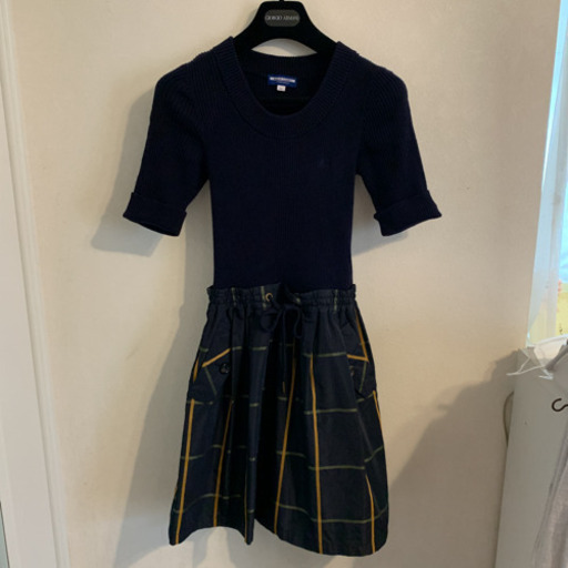 バーバリー ブルーレーベル ワンピース 半袖 36 ネイビー ノーデコライ 恩田のワンピースの中古 古着あげます 譲ります ジモティーで不用品の処分