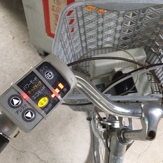 【値下げ】中古　電動アシスト自転車　パナソニック　リチウムVIVI　SS　シルバー　3.1Ah　OGKリアチャイルドシート付