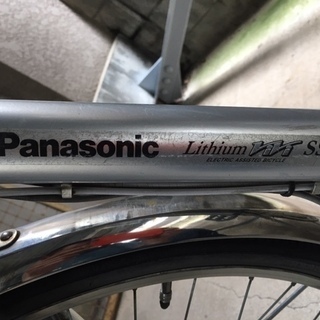 【値下げ】中古　電動アシスト自転車　パナソニック　リチウムVIVI　SS　シルバー　3.1Ah　OGKリアチャイルドシート付
