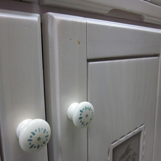 レンジボード 食器棚 木製 幅105 ホワイト系 カントリー調 南12条店