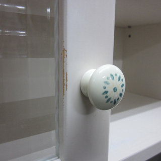 レンジボード 食器棚 木製 幅105 ホワイト系 カントリー調 南12条店