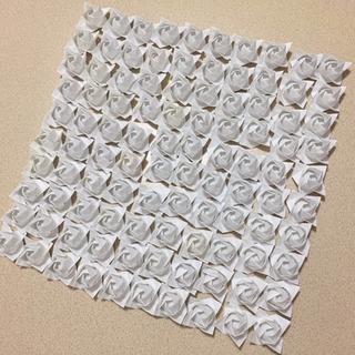 折り紙 立体バラ小100個（白色）