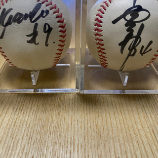 高橋由伸、亀井善行直筆サインボール