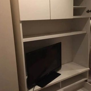 TVボード/ホワイト/鏡面加工