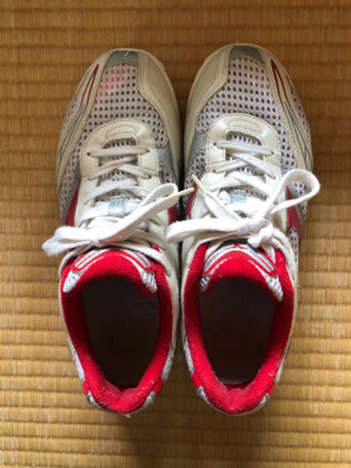 値下げ Mizunoバレーボールシューズ 白 赤色 中古24 5 Tamabon 門真のその他の中古あげます 譲ります ジモティーで不用品の処分