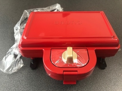 ブルーノ BRUNO ホットサンドメーカー 耳まで焼ける 電気 ダブル レッド BOE044-RD