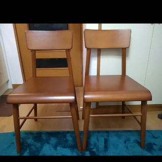 木製 椅子二脚