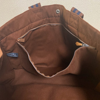 HERMES エルメス フールトゥGM トートバッグ ブラウン ネイビー