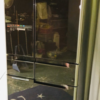 格安✨6ドア✨大型冷蔵庫✨565L✨クリスタルブラウン✨清掃済😻