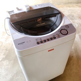 SHARP 全自動洗濯機 ES-55JC Ag+イオンコート 5...