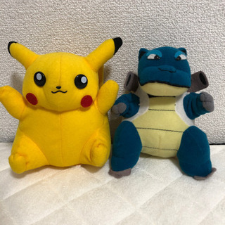 ピカチュウ　カメックス　ぬいぐるみ　ポケモン