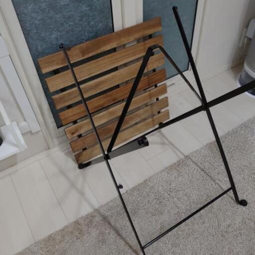 Ikea テーブル折りたたみ木製鉄脚 Tatsuhiko 赤羽橋の家具の中古あげます 譲ります ジモティーで不用品の処分