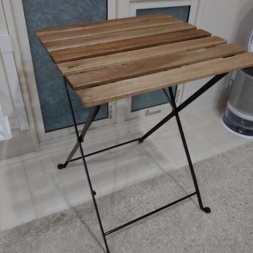 Ikea テーブル折りたたみ木製鉄脚 Tatsuhiko 赤羽橋の家具の中古あげます 譲ります ジモティーで不用品の処分