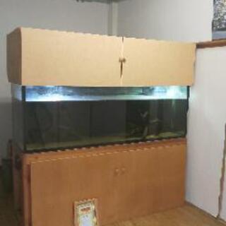 【受付停止中！お取引中】大型水槽 ガラス フルセット 幅1800 × 奥行600  高さ600